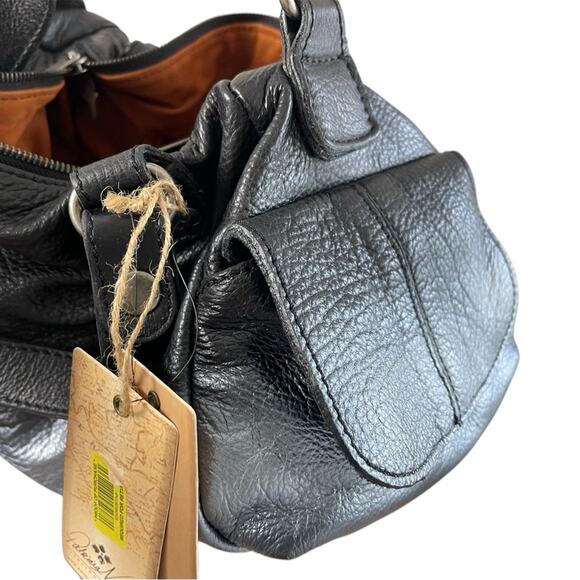 Patricia Nash Black/Silver Ombre Reims Leather Satchel/Shoulder/Crossbody, OS - Picture 3 of 12